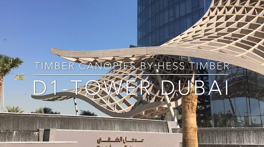 D1-Tower Dubai // Glulam structure by HESS TIMBER