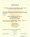 Certificate "B" of competence to manufacture glued load-bearing timber structures in accordance with DIN 1052-10:2012, Table 2 (bonded connections in the form of glued-in steel rods, glued reinforcements and spliced connections)