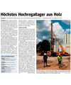 JOSERA Hochregallager: "Höchstes Hochregallager aus Holz"