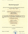 Bescheinigung "B" für den Nachweis der Eignung zum Kleben tragender Holzbauteile gemäß DIN 1052-10, Tabelle 2 (Verbindungen in Form von eingeklebten Stahlstäben, aufgeklebten Verstärkungen und Schäftungsverbindungen)